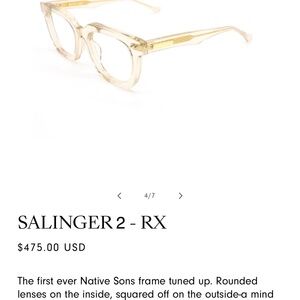 2 RX Glasses - Elegant Cream Frames